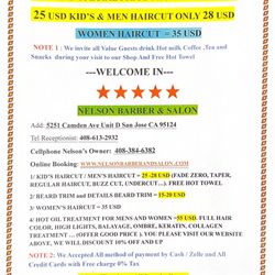 Nelson Barber and Salon - BIG GRAND SPECIAL PRICE PROMOTION 2026 TO ALL LOVELY KINDLY GUETS