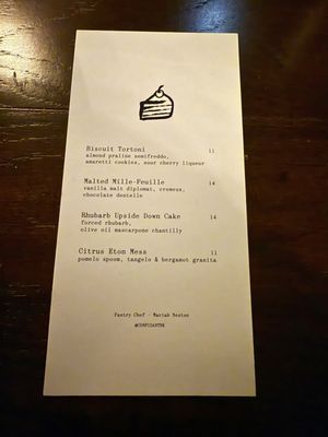 Menu photo 4 Confidant Brooklyn, NY