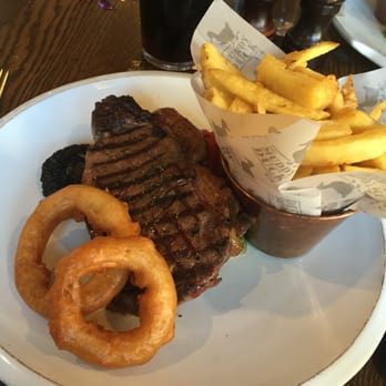 The Muddy Duck - Sirloin steak. Good quality. The onion rings and skinny fries were to die for. - Pubs Near Me - Near Bicester, OXF