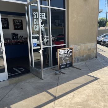 Steel Cup Café - Front of this unprofessional establishment - Sandwiches Near Me - Long Beach, California