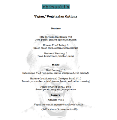 Menu photo 2 Chinaski's Glasgow, GLG Menu photo 2 Chinaski's Glasgow, GLG