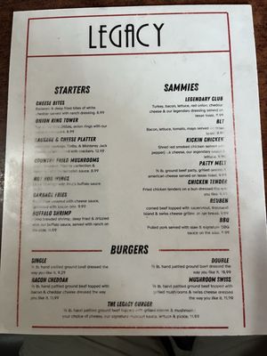 Menu photo 2 Legacy Cafe Forrest City, AR