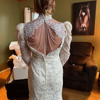 Eva's Alterations - Back of dress before alterations - Sewing & Alterations Near Me - Jacksonville, Florida Eva's Alterations - Back of dress before alterations - Sewing & Alterations Near Me - Jacksonville, Florida