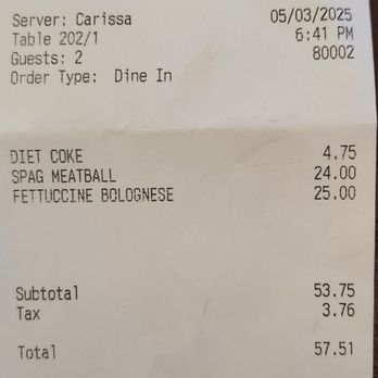 Maggiano's Little Italy - Our bill - Italian Near Me - Boca Raton, Florida Maggiano's Little Italy - Our bill - Italian Near Me - Boca Raton, Florida