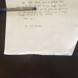 United States Postal Service - Letter give to us by post office delivery driver.