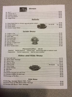 Menu photo 1 Sunrise Cafe Windsor, ON