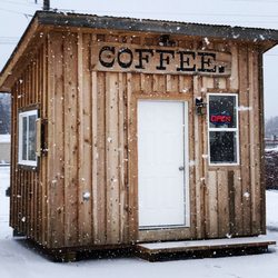 Paradise Perk Espresso - Snow makes our kiosk even prettier