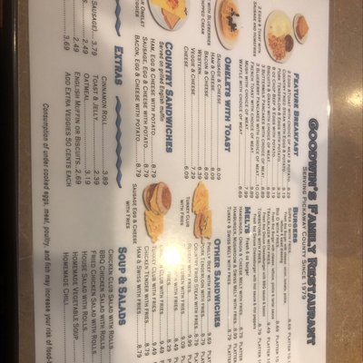 Menu photo 3 Goodwin's Family Restaurant Circleville, OH Menu photo 3 Goodwin's Family Restaurant Circleville, OH