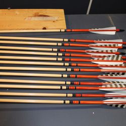 Lost Nation Archery - Bison Elite arrows in orange and natural.