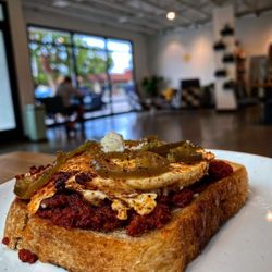 Greenhouse Coffee Company - Chori Queso Toast