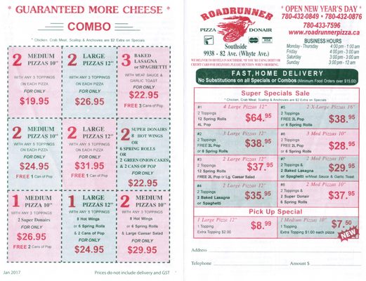 Menu photo 7 Roadrunner Pizza & Donair Edmonton, AB