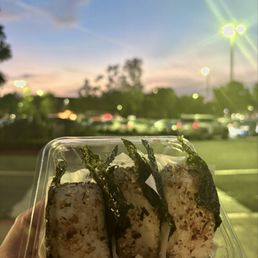 3 Tenori Sushi's; 2 Spicy Tuna cooked and 1 shrimp tuna. Delicious!