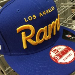 8/27/16. Saturday afternoon. Sweeeeet Los Angeles Rams hat in proper color scheme and all, with the Beverly Hills price tag of $32+tax!