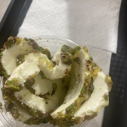 The Booza (sliced roll of pistachio, frozen cream) The Booza (sliced roll of pistachio, frozen cream)