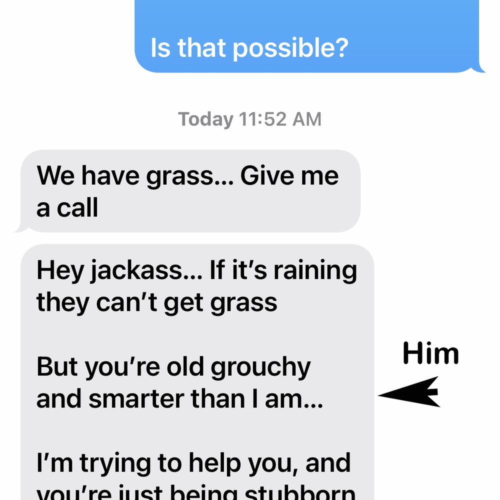 a text message from a customer a text message from a customer