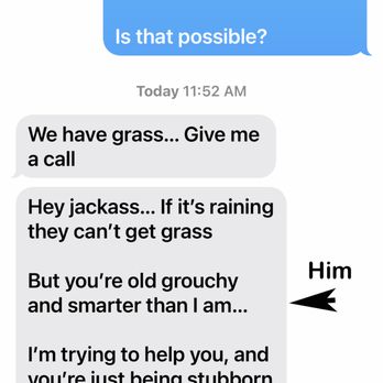 Dallas Sod Grass - a text message from a customer - Landscaping Near Me - Carrollton, Texas Dallas Sod Grass - a text message from a customer - Landscaping Near Me - Carrollton, Texas