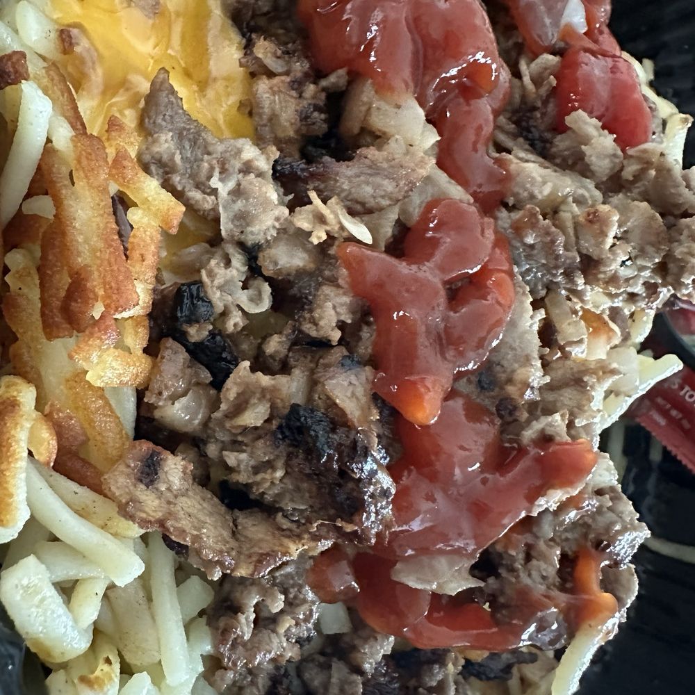 Waffle House - Todays cheesesteak hash brown bowl - American Near Me - St Simons Island, Georgia
