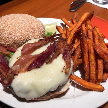 The Tombs - Cheeseburger with sweet potato fries - New American Near Me - Washington, DC, District of Columbia The Tombs - Cheeseburger with sweet potato fries - New American Near Me - Washington, DC, District of Columbia