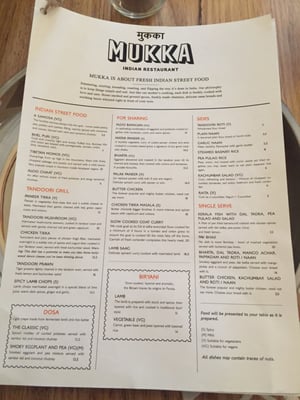 Menu photo 2 Mukka Indian Restaurant Melbourne, VIC Menu photo 2 Mukka Indian Restaurant Melbourne, VIC