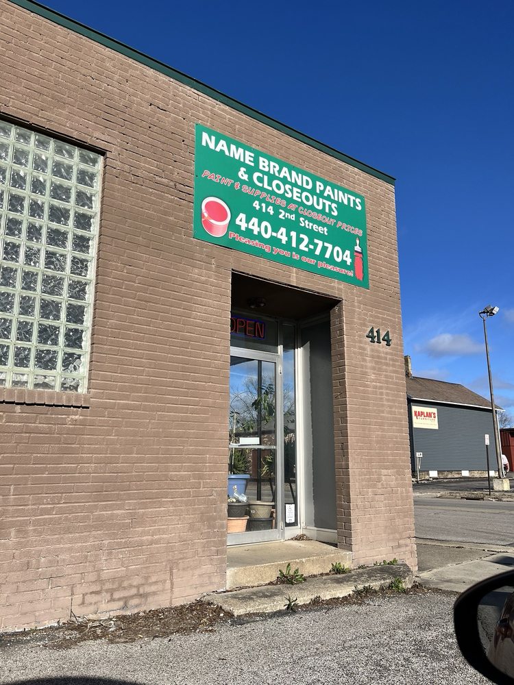 NAME BRAND PAINT & CLOSEOUT Updated August 2024 414 2nd St, Elyria
