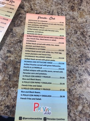 Menu photo 2 Peruvian Ceviches Hialeah, FL