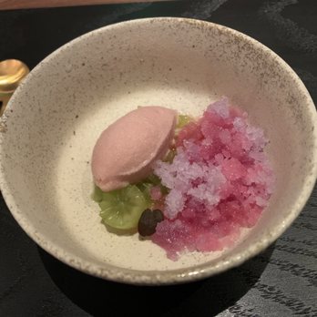 n/naka - Dessert - Cotton Candy Grape, Akashisho Granita, Verjus, & Red Grape Sorbet - Japanese Near Me - Los Angeles, California n/naka - Dessert - Cotton Candy Grape, Akashisho Granita, Verjus, & Red Grape Sorbet - Japanese Near Me - Los Angeles, California