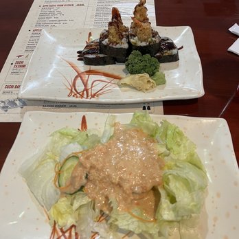 Sushi Club - Shrimp tempura House salad - Sushi Bars Near Me - Indianapolis, Indiana Sushi Club - Shrimp tempura House salad - Sushi Bars Near Me - Indianapolis, Indiana