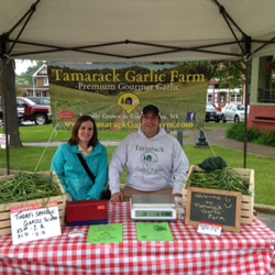 Tamarack Garlic Farm - Selling garlic scapes at the local Farmers Market