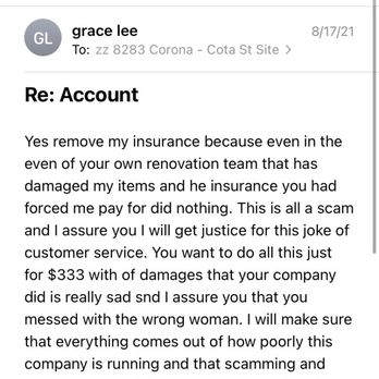 Extra Space Storage - Proof that they said they would remove insurance but they never did. - Self Storage Near Me - Corona, California