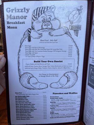 Menu photo 2 Grizzly Manor Cafe Big Bear Lake, CA Menu photo 2 Grizzly Manor Cafe Big Bear Lake, CA