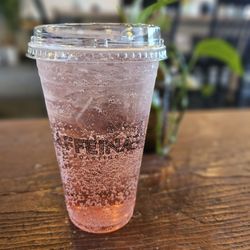 Caffeina Kitchen - Peach and raspberry lotus energy drink