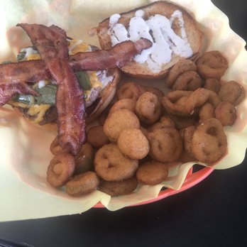 Mike's Grill - JBR Burger and Jalapeño caps - Burgers Near Me - Hanford, California Mike's Grill - JBR Burger and Jalapeño caps - Burgers Near Me - Hanford, California