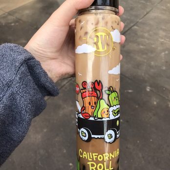 Roasting Water - Oolong Milk Tea with Boba | April 2019 Bottle - Bubble Tea Near Me - Long Beach, California