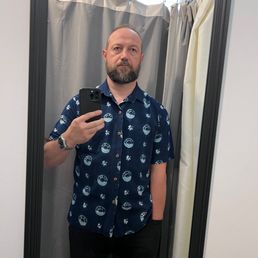 Score! Nice thick linen. Made in Thailand. It's my new favorite short sleeve now. Score! Nice thick linen. Made in Thailand. It's my new favorite short sleeve now.