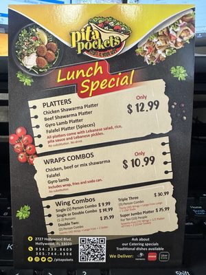 Menu photo 1 Pita Pockets Hollywood, FL