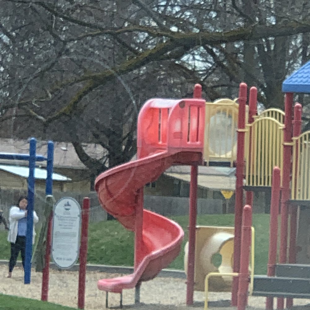 Sunset Park - look at the gap for that slide onto the wood! it's 3 feet! - Parks Near Me - Boise, Idaho