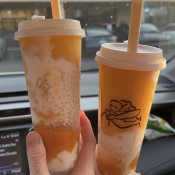 Hey Tea - Coconut Mango Boom x 2 - Bubble Tea Near Me - Irvine, California
