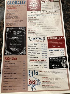 Menu photo 1 Barrel & Bones Carrollton, TX