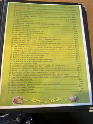 Menu photo 3 La Fonda Mesquite, NV