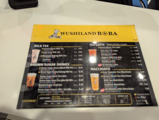 Menu photo 7 Wushiland Boba Arcadia, CA