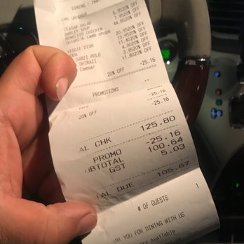Sadra Persian Grill House - My receipt, he even gave a us a discount as we came from Burnaby !!!!! What a great place - Persian/Iranian Near Me - Vancouver, British Columbia Sadra Persian Grill House - My receipt, he even gave a us a discount as we came from Burnaby !!!!! What a great place - Persian/Iranian Near Me - Vancouver, British Columbia