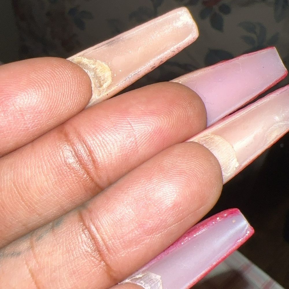 Grand Lux Day Spa Longview - Ombre nails coffin shape. Didn't clean underneath. - Day Spas Near Me - Longview, Texas Grand Lux Day Spa Longview - Ombre nails coffin shape. Didn't clean underneath. - Day Spas Near Me - Longview, Texas