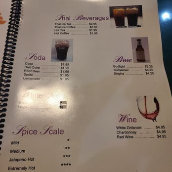 Koong Thong Thai Cuisine - Beverages are a fair price, I like. - Thai Near Me - Auburn, Washington