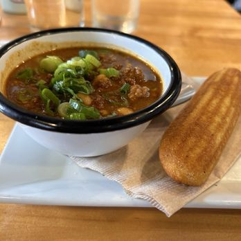 Cochon Butcher - Chili and corn bread - Sandwiches Near Me - New Orleans, Louisiana