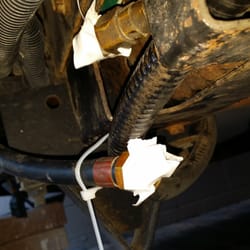 American RV Repair - When you let someone disconnect the LP gas line on your rv Gen set make sure they plug it off with the proper fittings. NOT TAPE
