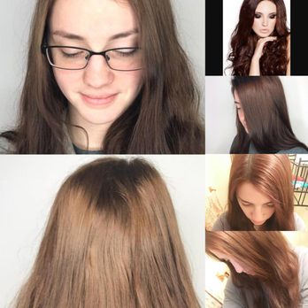 Salon Nathaniel - Left 2 are before dye, top right is what I showed them I wanted, under that is how it came out, and bottom 2 on right is 3 weeks later - Makeup Artists Near Me - Meriden, Connecticut Salon Nathaniel - Left 2 are before dye, top right is what I showed them I wanted, under that is how it came out, and bottom 2 on right is 3 weeks later - Makeup Artists Near Me - Meriden, Connecticut