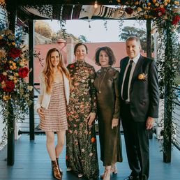 Tanya rented this perfect chuppah, of course did the gorgeous flowers, and even hung our parents' tallit for us Tanya rented this perfect chuppah, of course did the gorgeous flowers, and even hung our parents' tallit for us