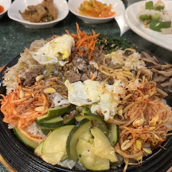Seoul Restaurant - Bibimbop (oops anxious and started mixing in my egg!) - Korean Near Me - Birmingham, Alabama Seoul Restaurant - Bibimbop (oops anxious and started mixing in my egg!) - Korean Near Me - Birmingham, Alabama