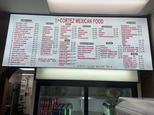 Menu photo 2 Cortez Mexican Food Bonsall, CA