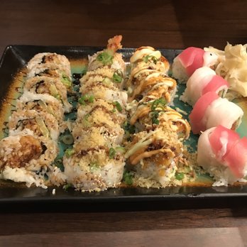 Wasabi Sushi Bar - Wasabi Tiger, Shrimp Tempura, Cardinal Roll, and another yummy roll. - Japanese Near Me - Kirkwood, Missouri Wasabi Sushi Bar - Wasabi Tiger, Shrimp Tempura, Cardinal Roll, and another yummy roll. - Japanese Near Me - Kirkwood, Missouri